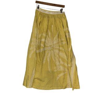 Le Sirenuse Positano Italy chartreuse yellow palm frond a line skirt 40 S